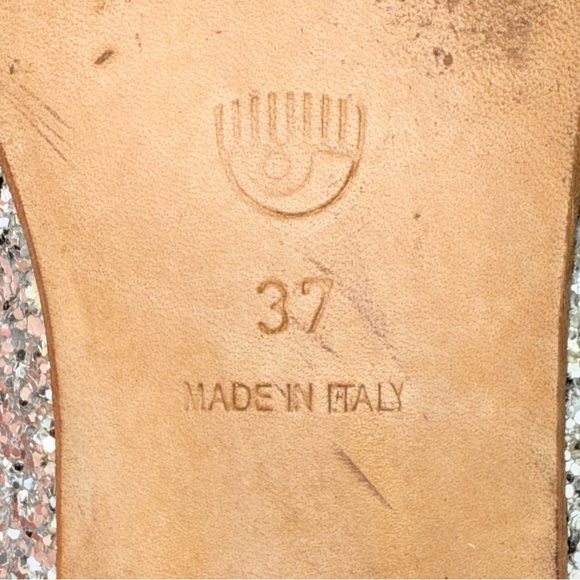 Chiara Ferragni beaded flirting eyes glitter mule 37 EU - Picture 8 of 8